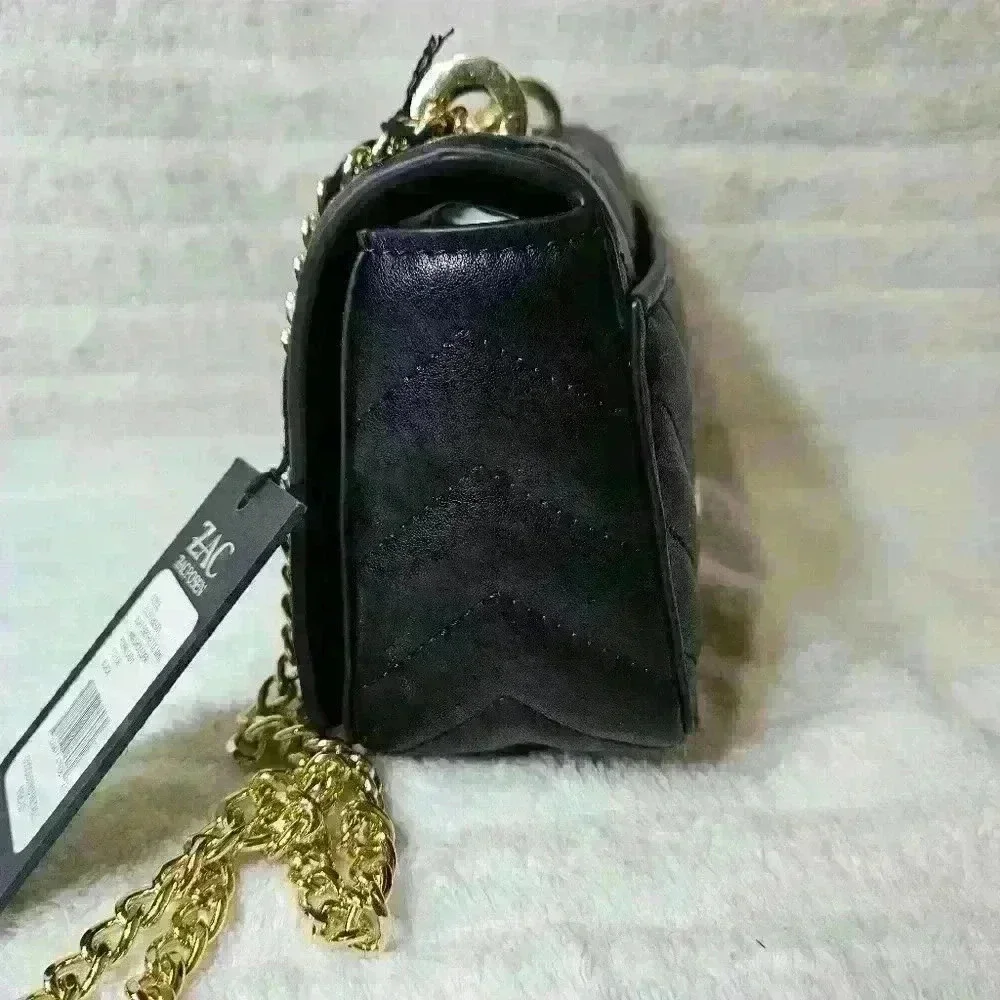 NWT Zac Posen mini Earthette faux-pearl embellished shoulder bag - Picture 4 of 8